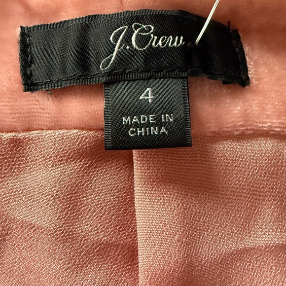 J.‎ Crew Velvet Wrap Dress Pink Long Sleeve Tie Waist Size 4 - Picture 3 of 8